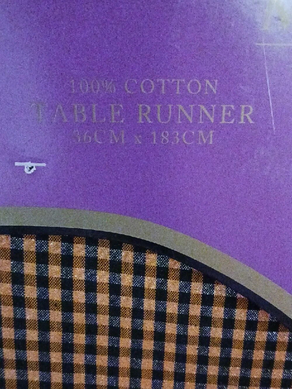 Moonlight Manor ⚜️ Orange & Black Gingham Plaid Table  Runner 💐